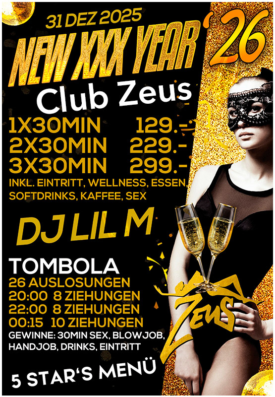 Silvesterparty im Club Zeus Küssnacht